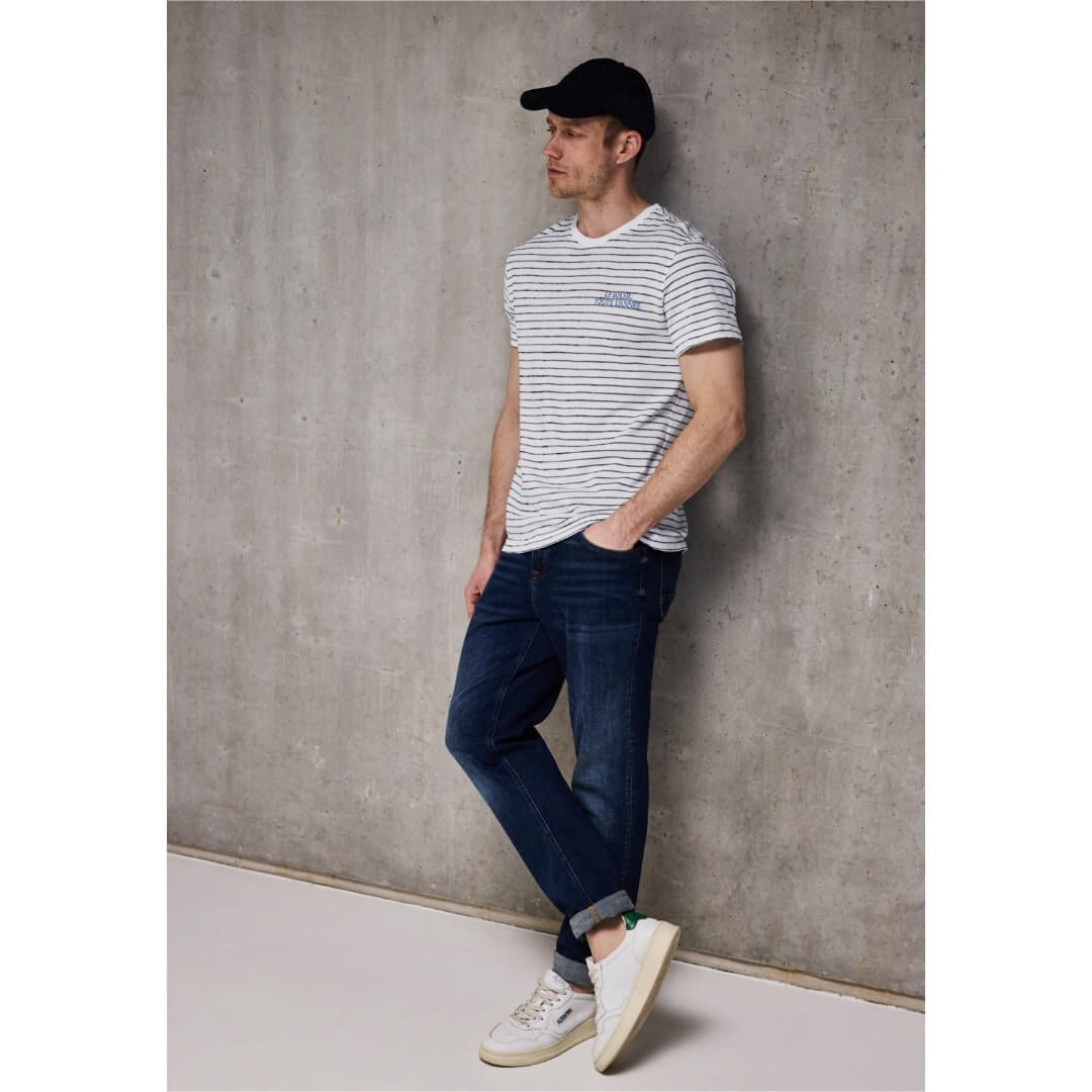 Street One t-paita raita, valkoinen - Moment.fi