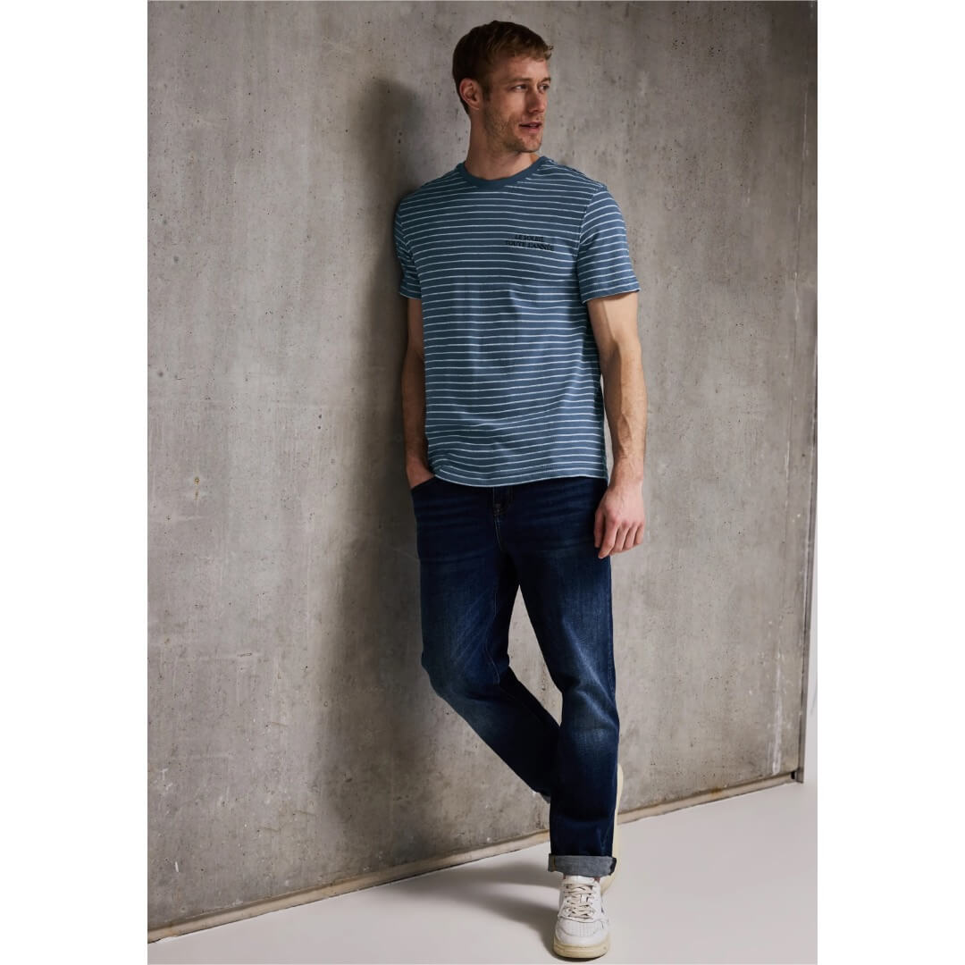 Street One t-paita raita, keskisininen - Moment.fi