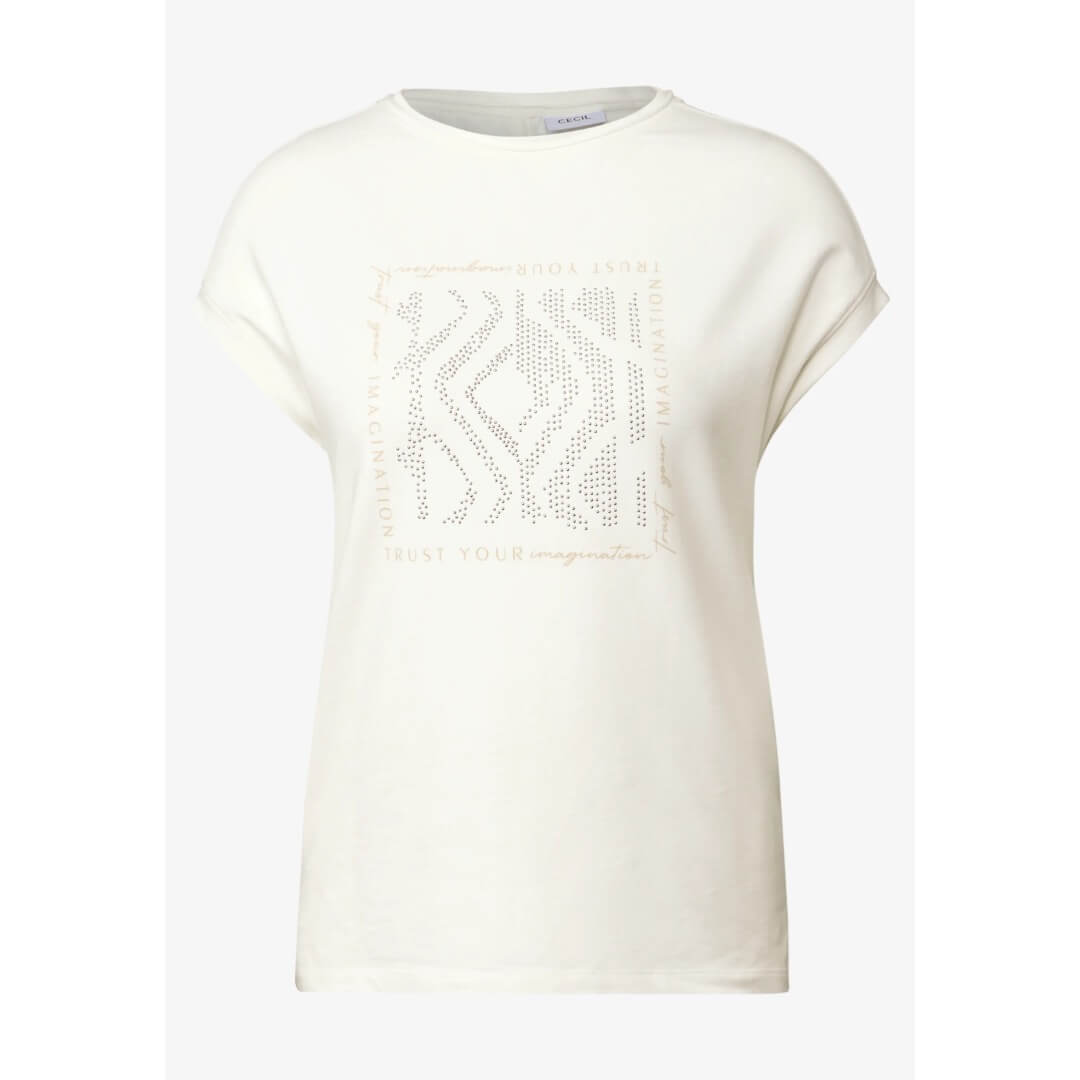 Cecil t-paita modaali, valkoinen - Moment.fi