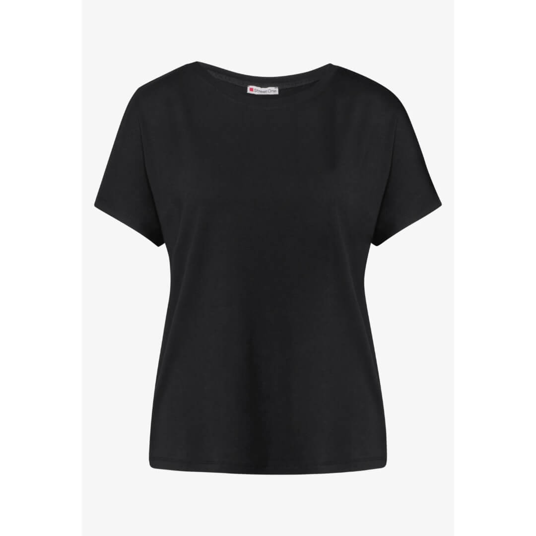 Street One t-paita stretch, musta - Moment.fi