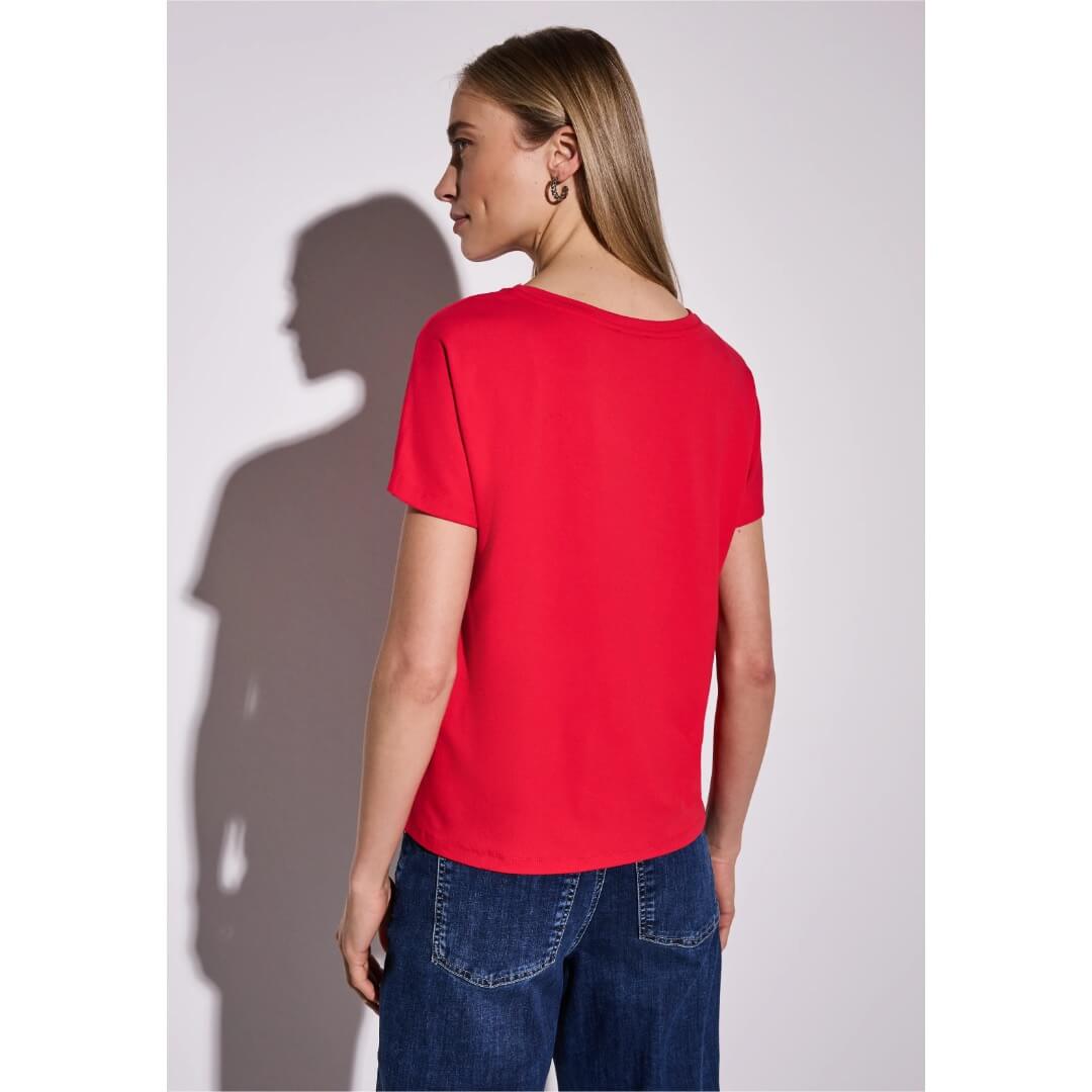 Street One t-paita stretch, punainen - Moment.fi