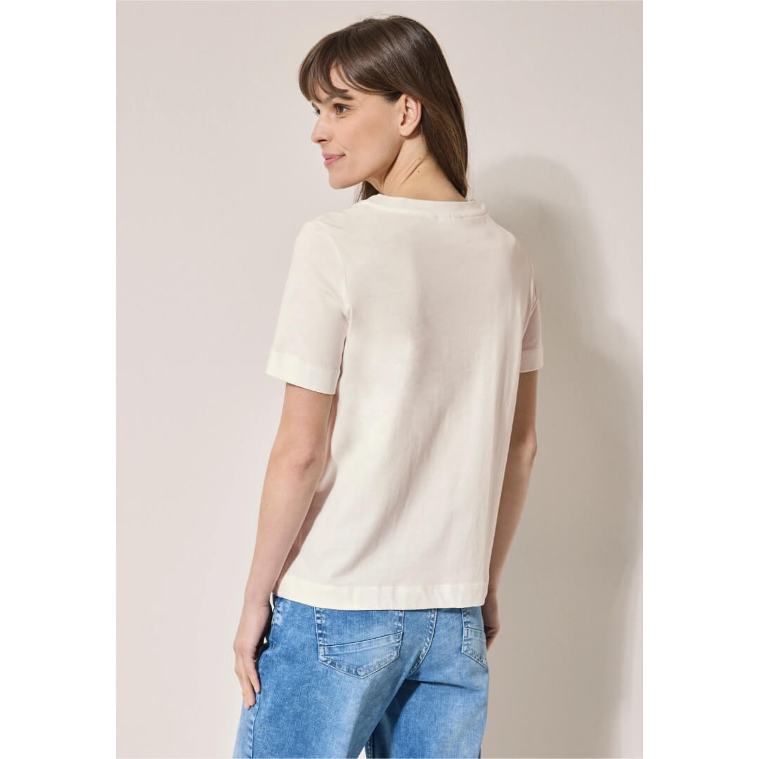 Cecil t-paita printillä, valkoinen - Moment.fi