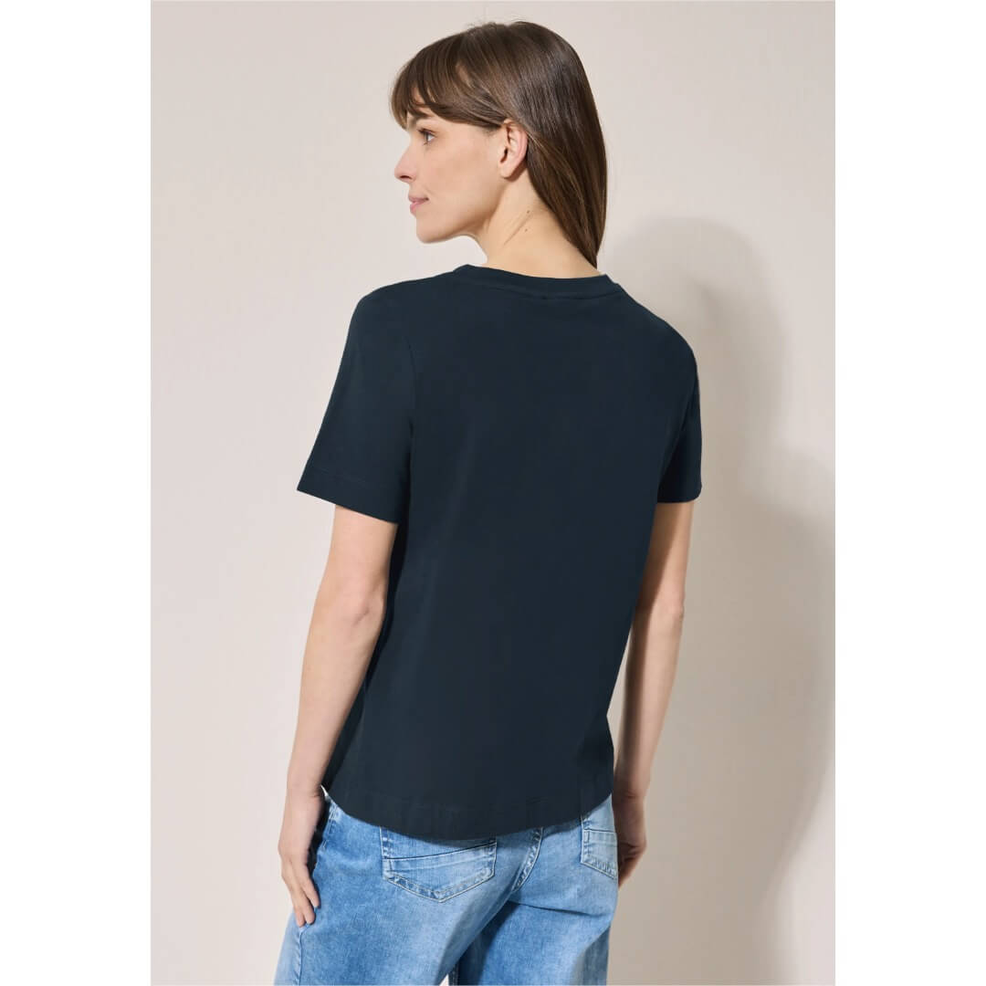 Cecil t-paita printillä, tummansininen - Moment.fi