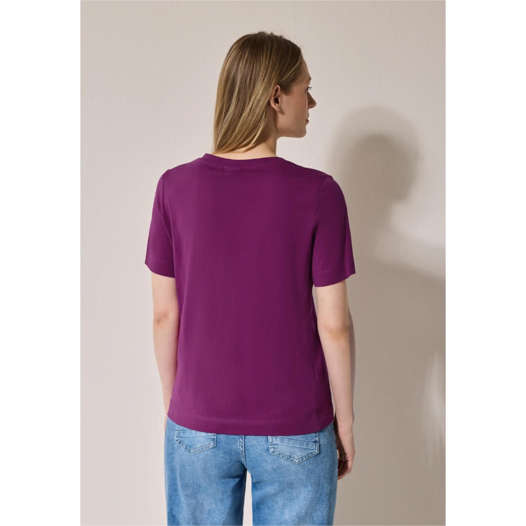 Cecil t-paita printillä, fuksia - Moment.fi