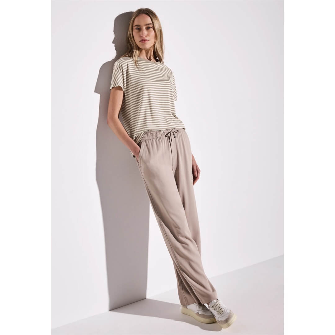 Street One raitapaita, beige - Moment.fi