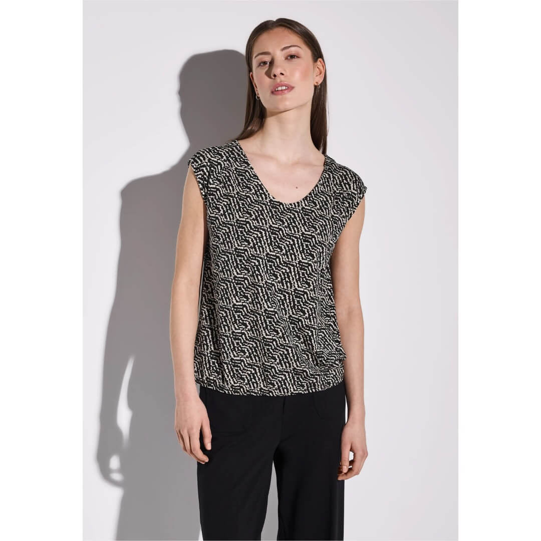 Street One kuositoppi jersey, musta - Moment.fi