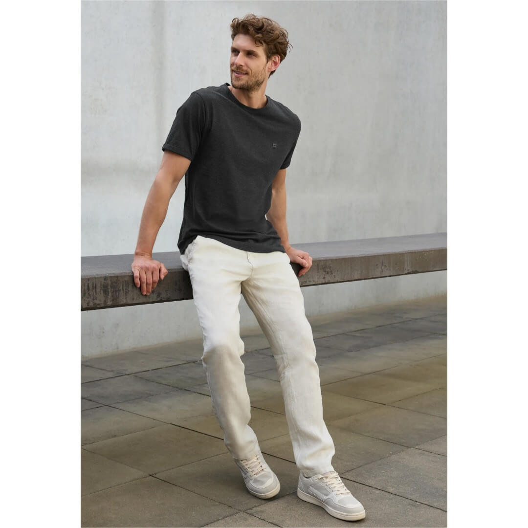 Street One t-paita mininraita, musta - Moment.fi