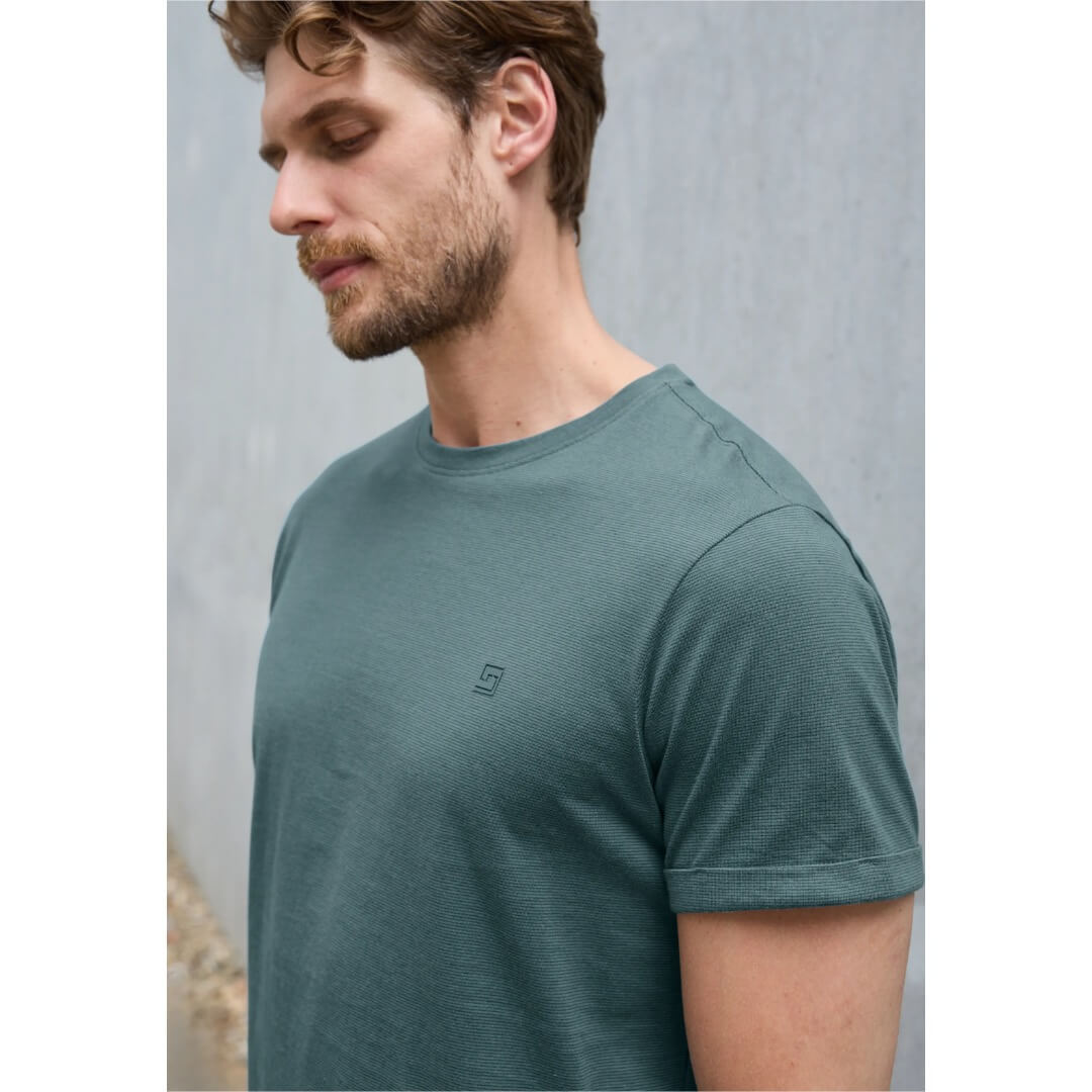 Street One t-paita mininraita, vihreä - Moment.fi