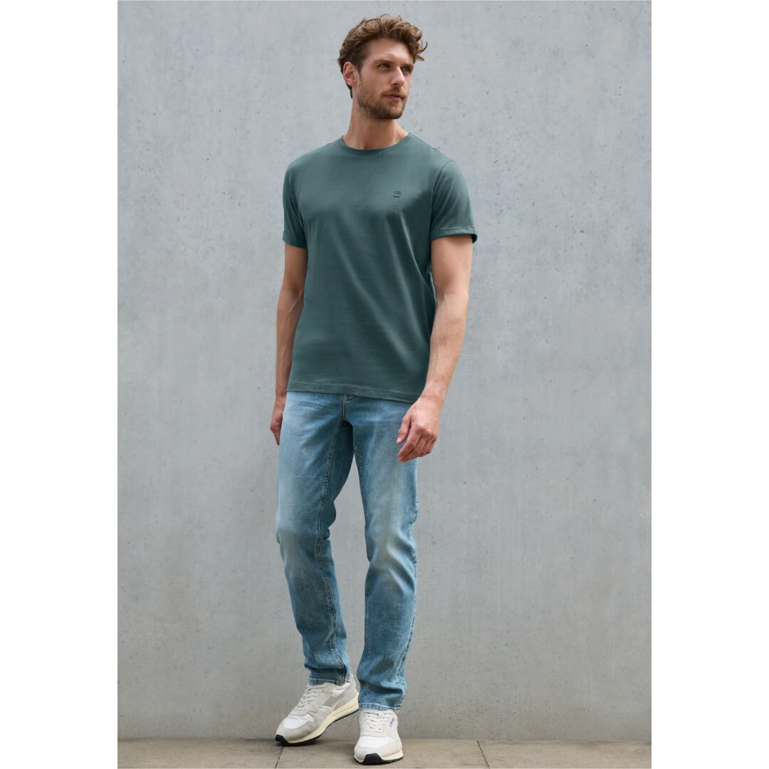 Street One t-paita mininraita, vihreä - Moment.fi