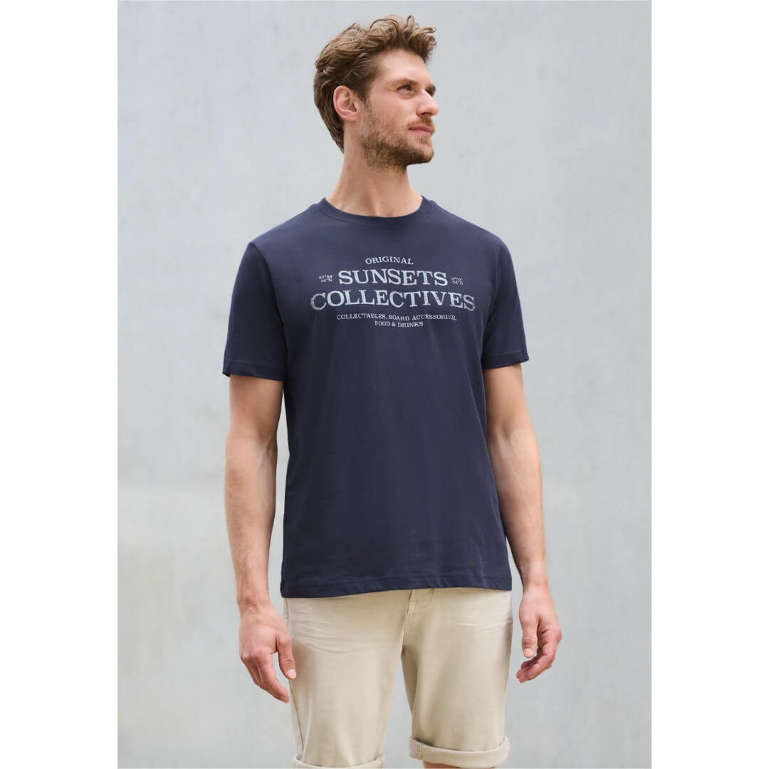 Street One t-paita printti, tummansininen - Moment.fi