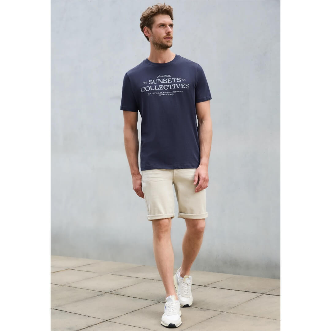 Street One t-paita printti, tummansininen - Moment.fi