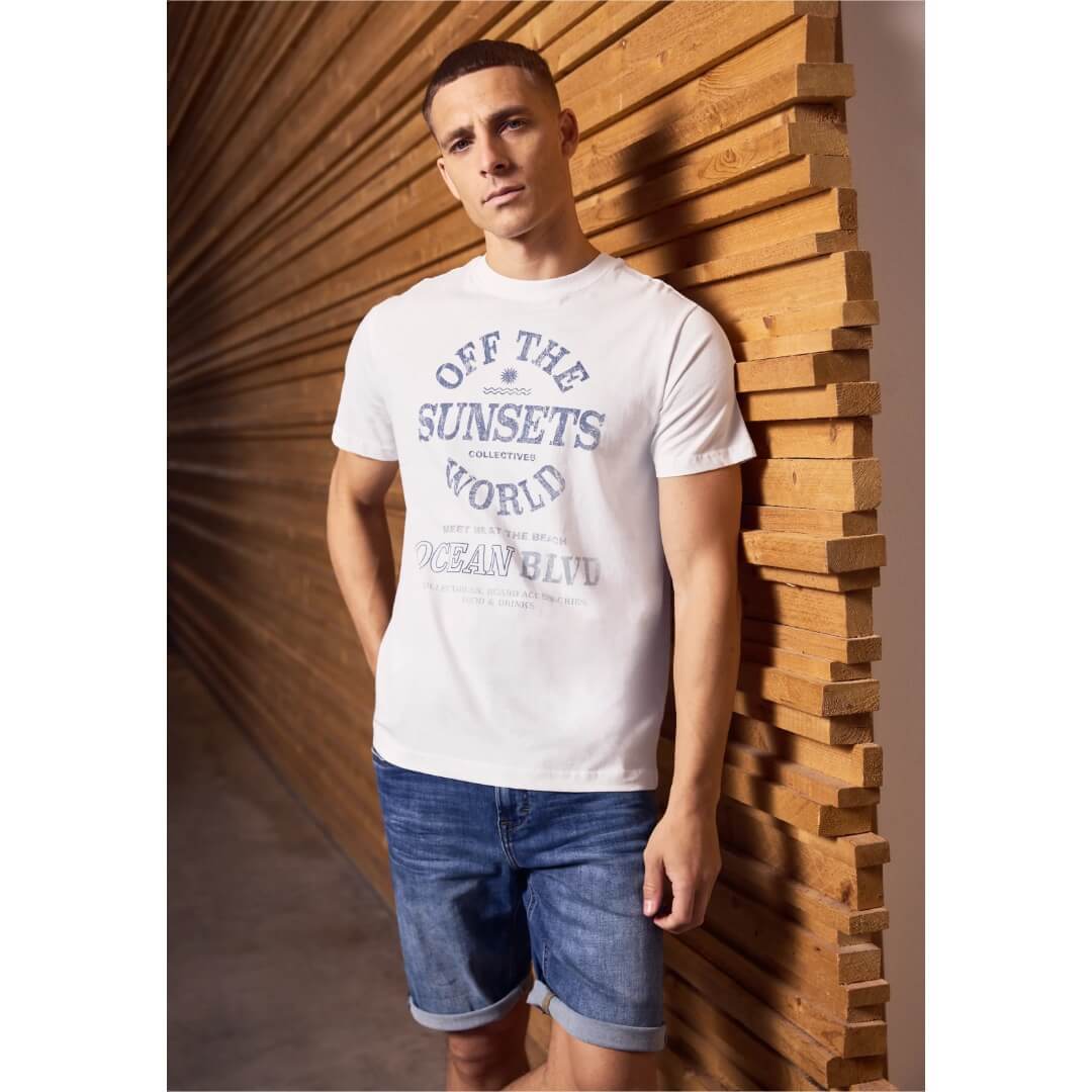 Street One t-paita printti, valkoinen - Moment.fi