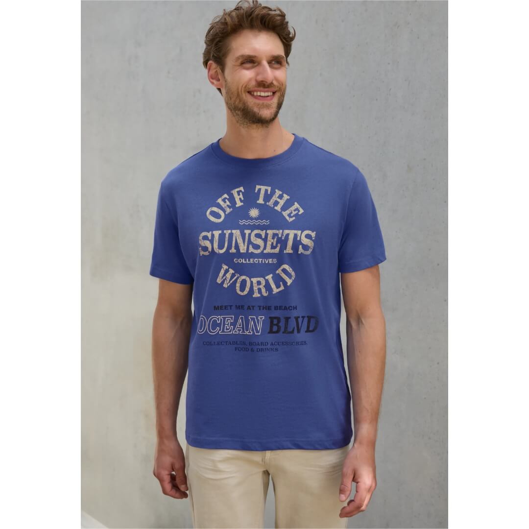 Street One t-paita printti, kirkassininen - Moment.fi