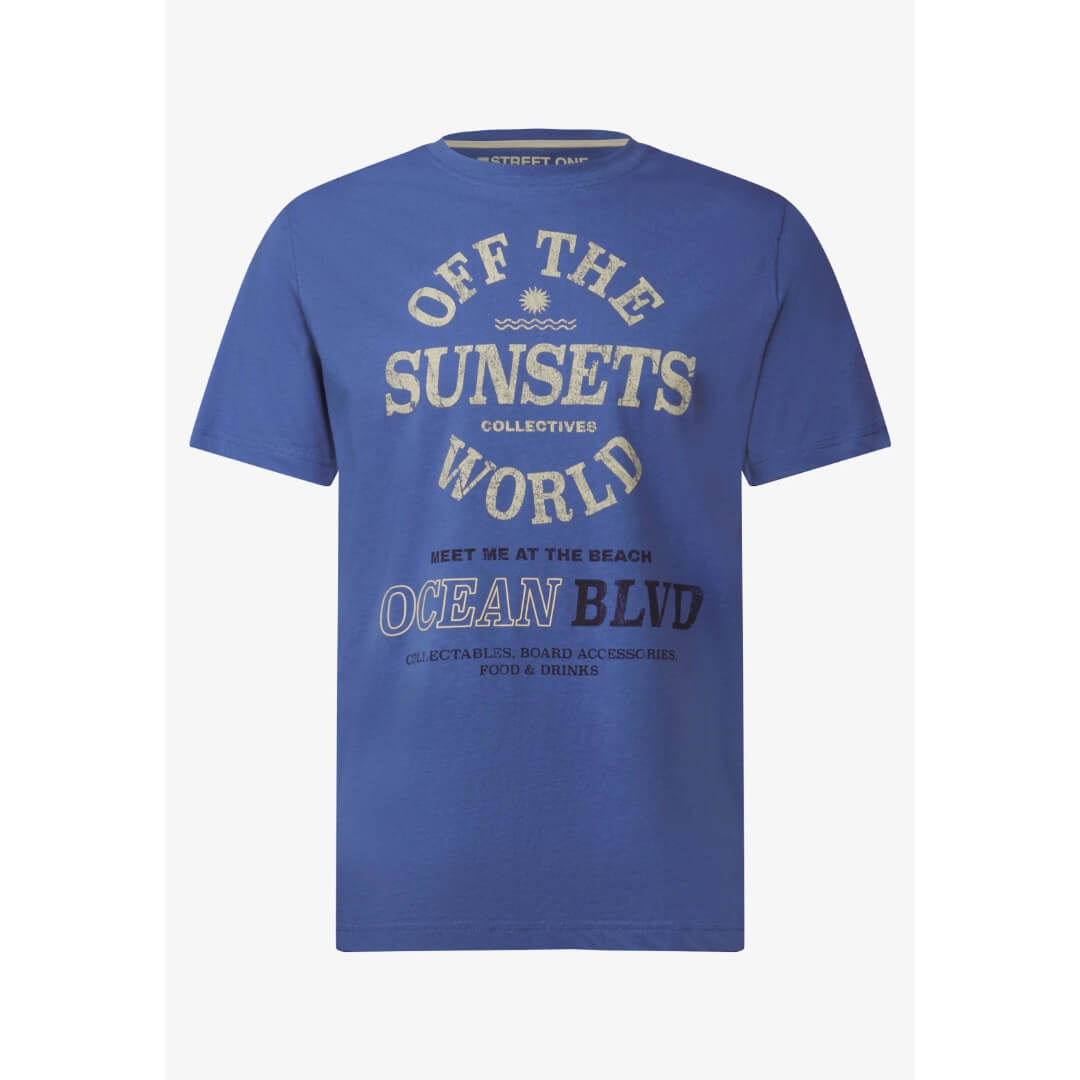 Street One t-paita printti, kirkassininen - Moment.fi