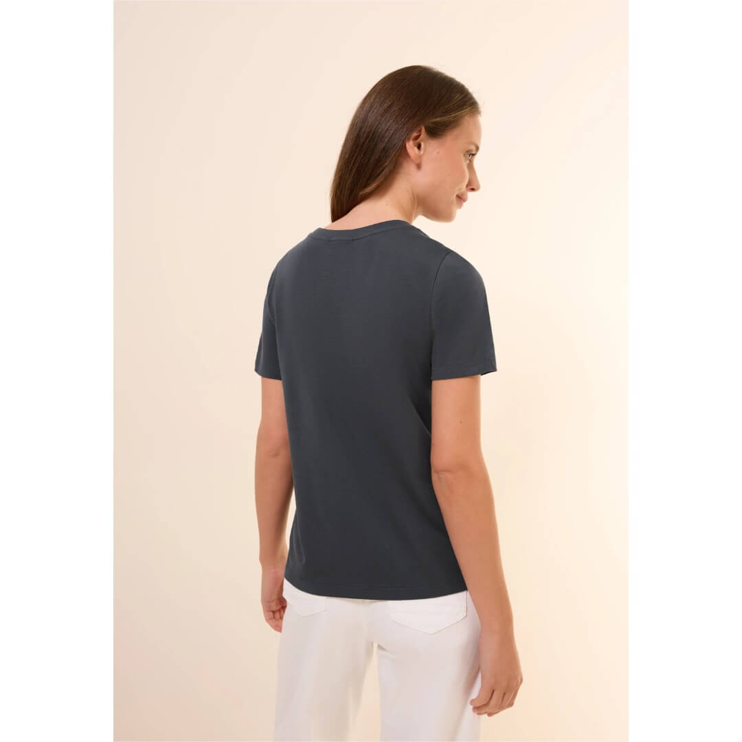 Cecil t-paita folioprintti, harmaa - Moment.fi