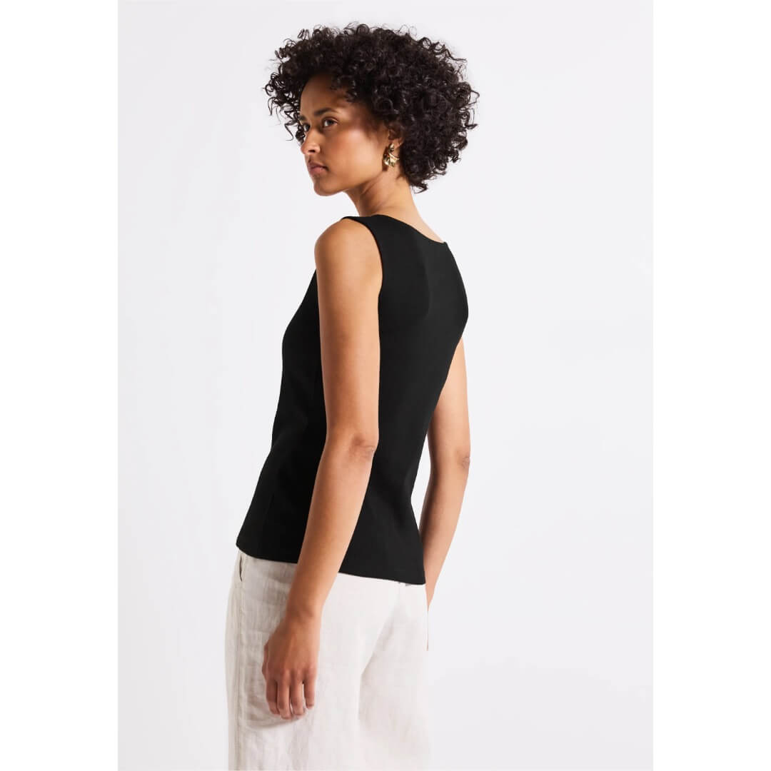 Street One toppi rib, musta - Moment.fi