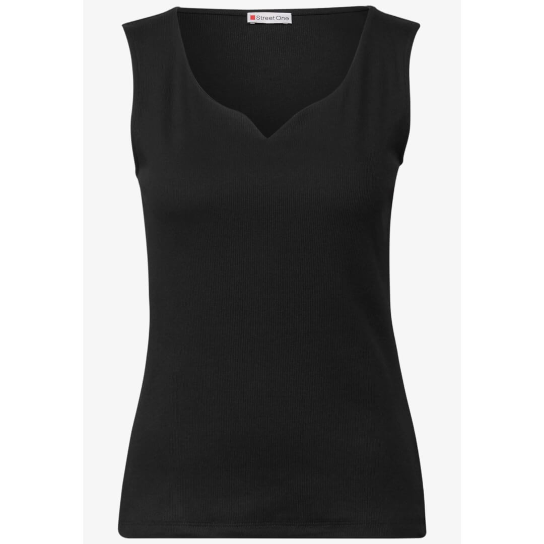 Street One toppi rib, musta - Moment.fi