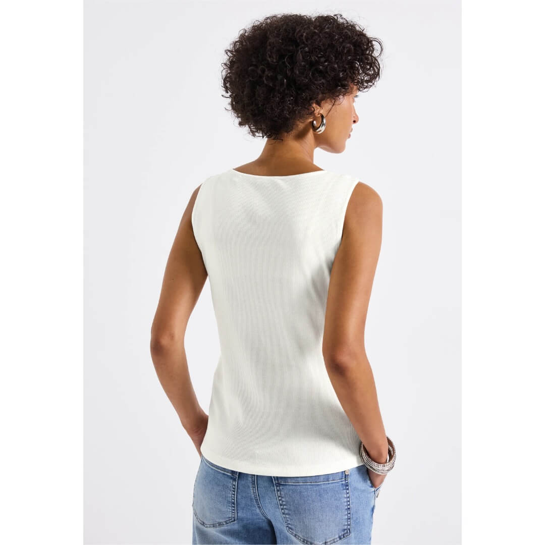 Street One toppi rib, valkoinen - Moment.fi