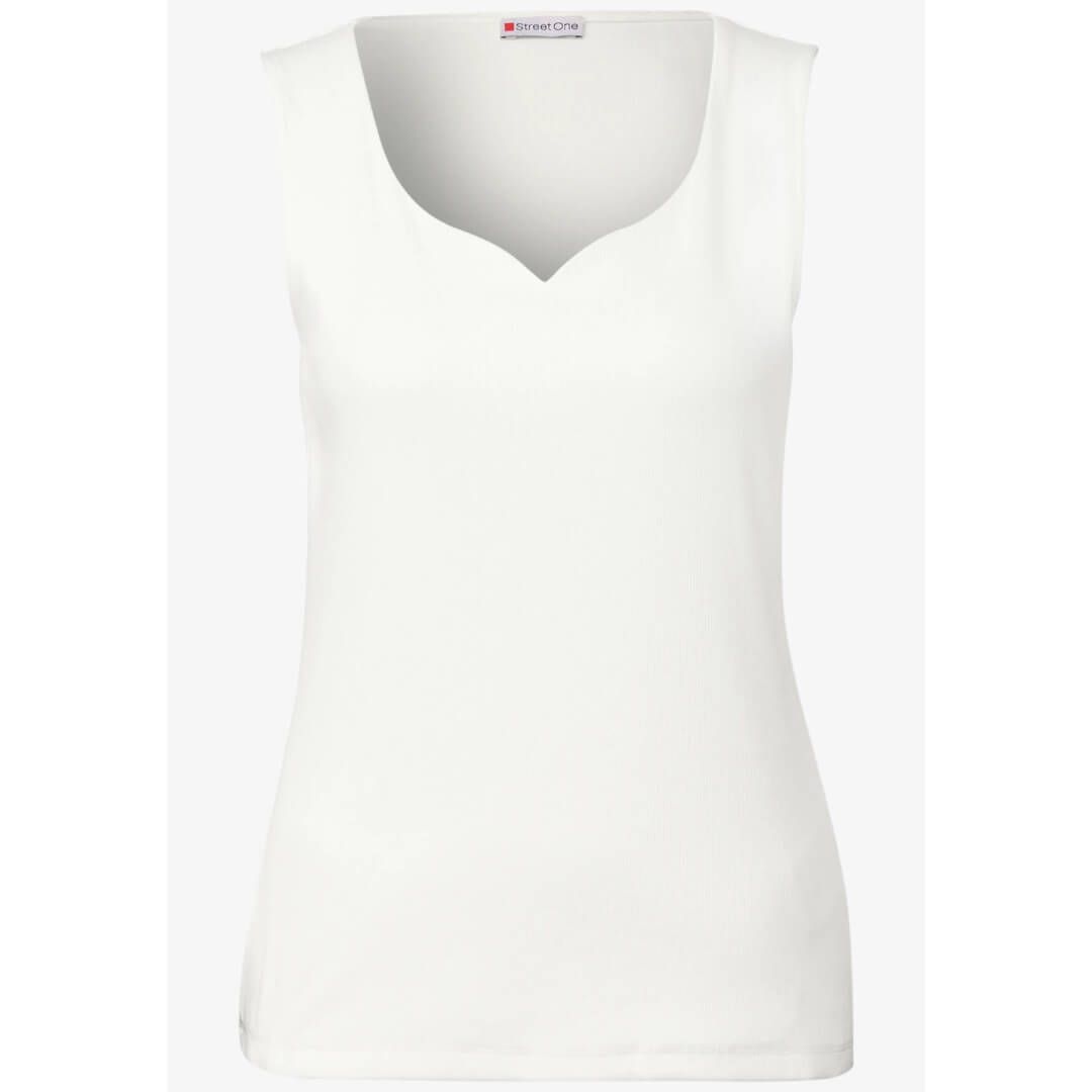 Street One toppi rib, valkoinen - Moment.fi
