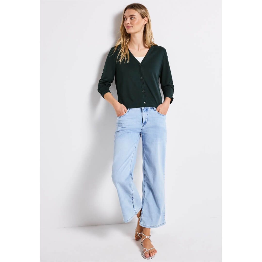 Street One trikoojakki, tummanvihreä - Moment.fi