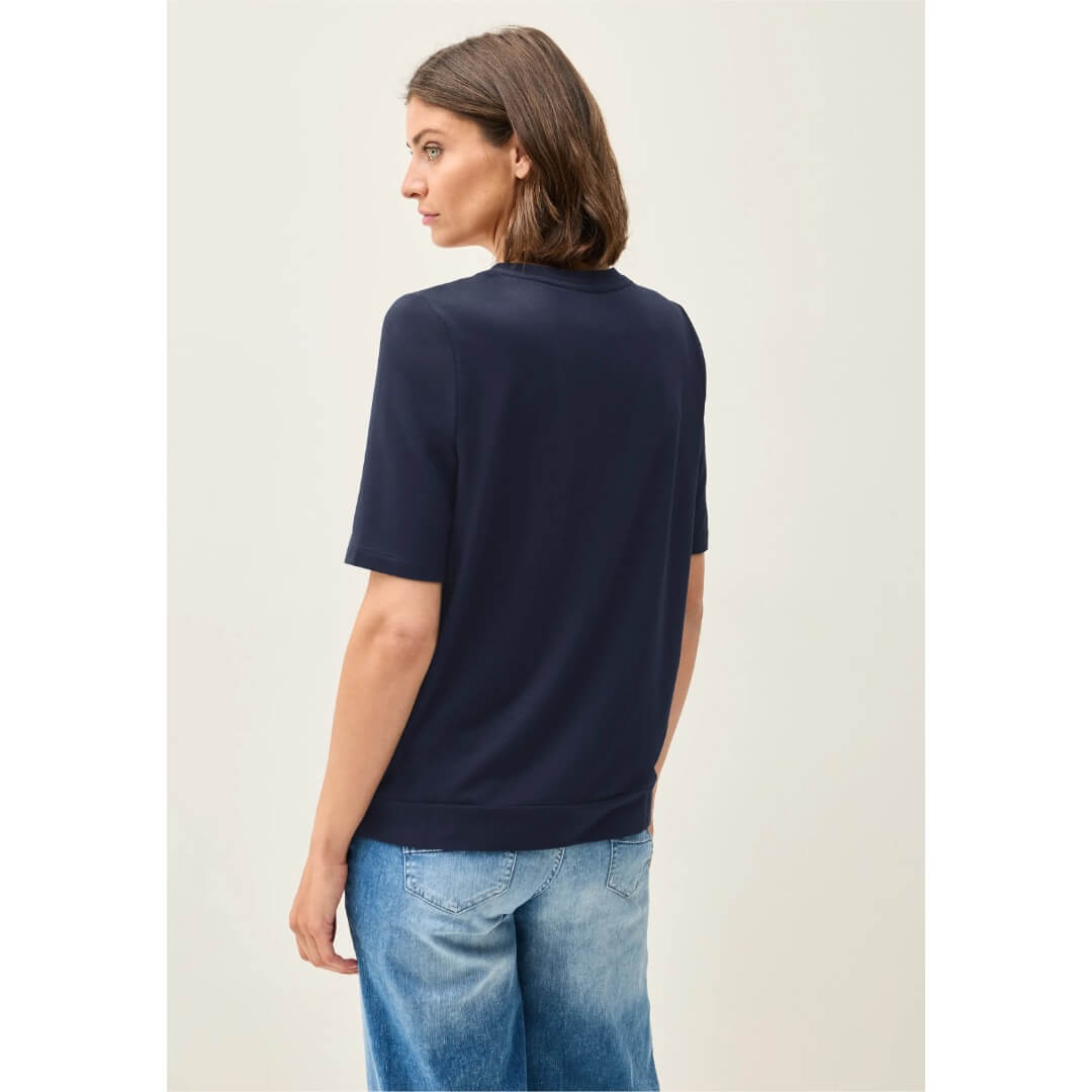 Cecil 1/2 jerseypaita, tummansininen - Moment.fi