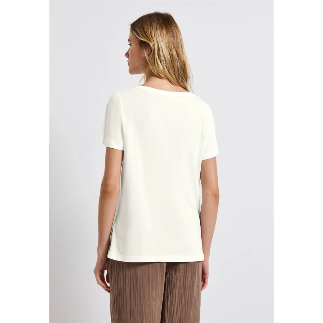 Street One t-paita modaali, valkoinen - Moment.fi