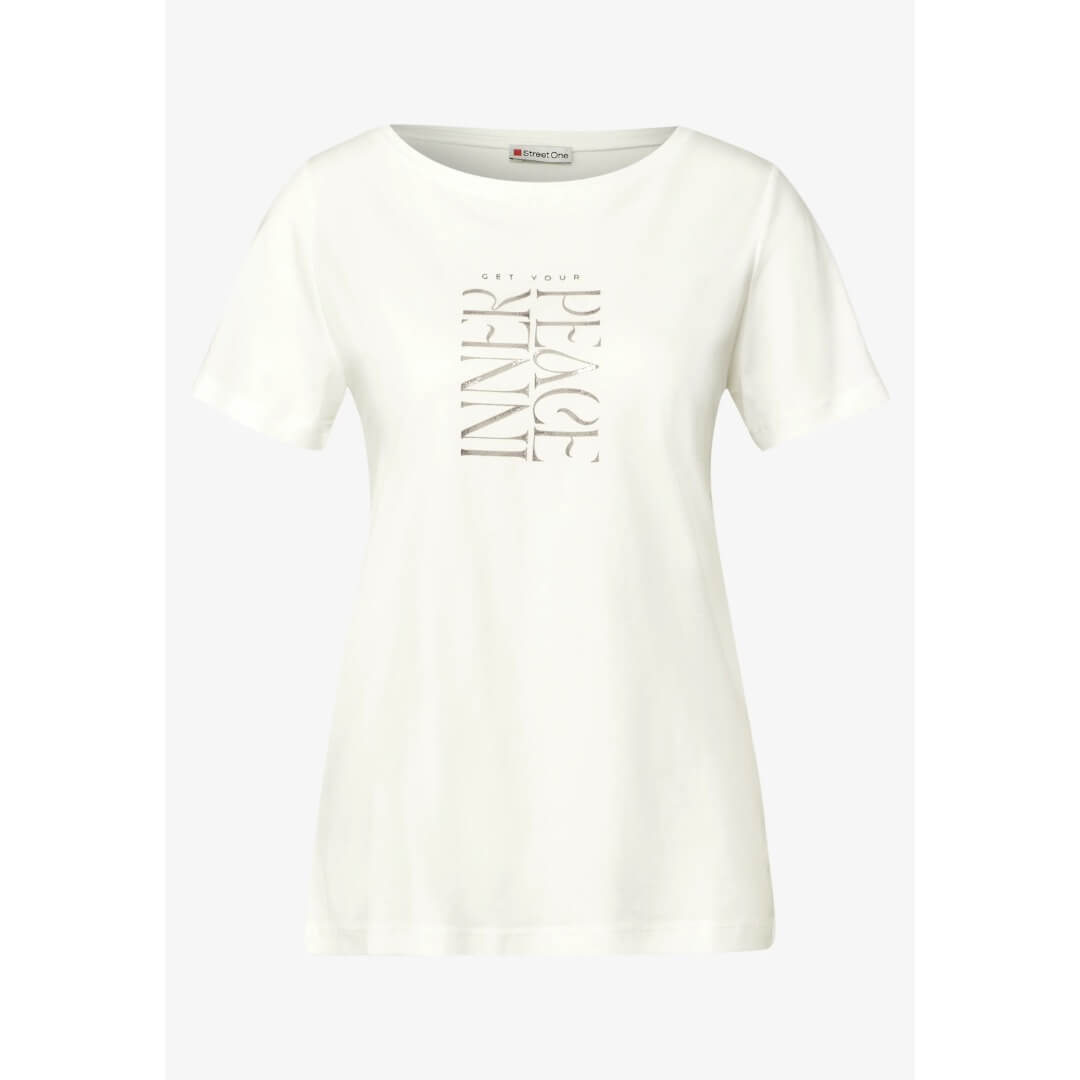 Street One t-paita modaali, valkoinen - Moment.fi