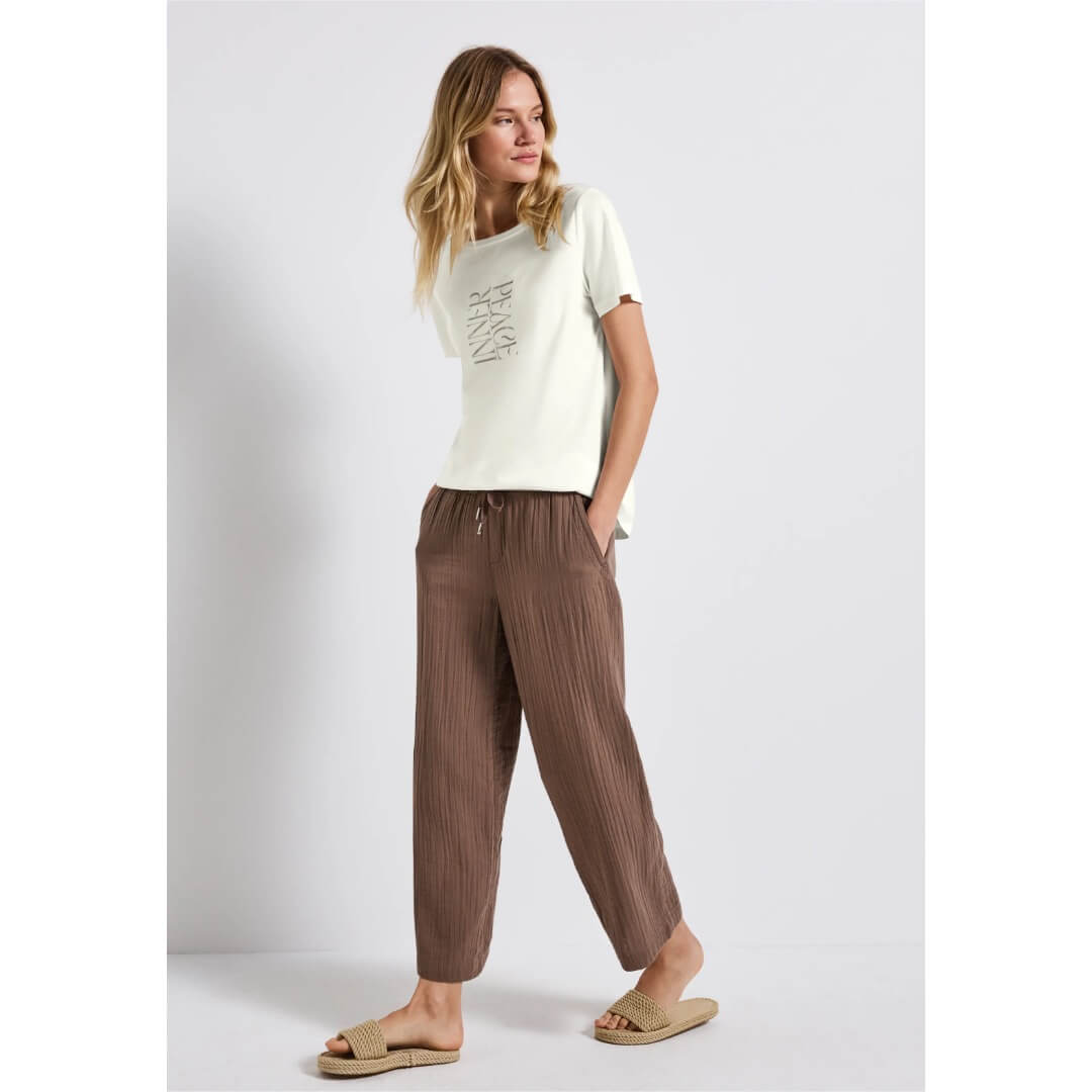 Street One t-paita modaali, valkoinen - Moment.fi