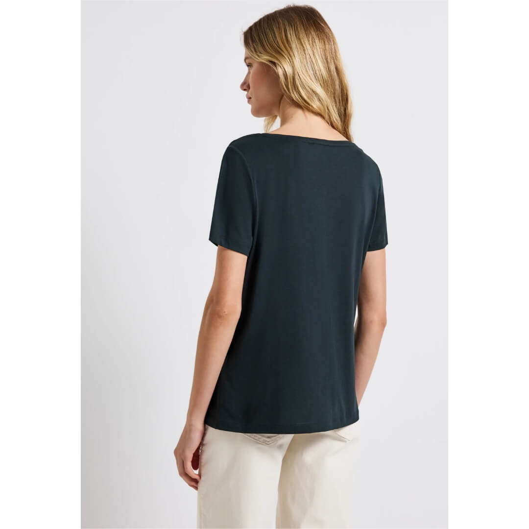 Street One t-paita modaali, tummanvihreä - Moment.fi