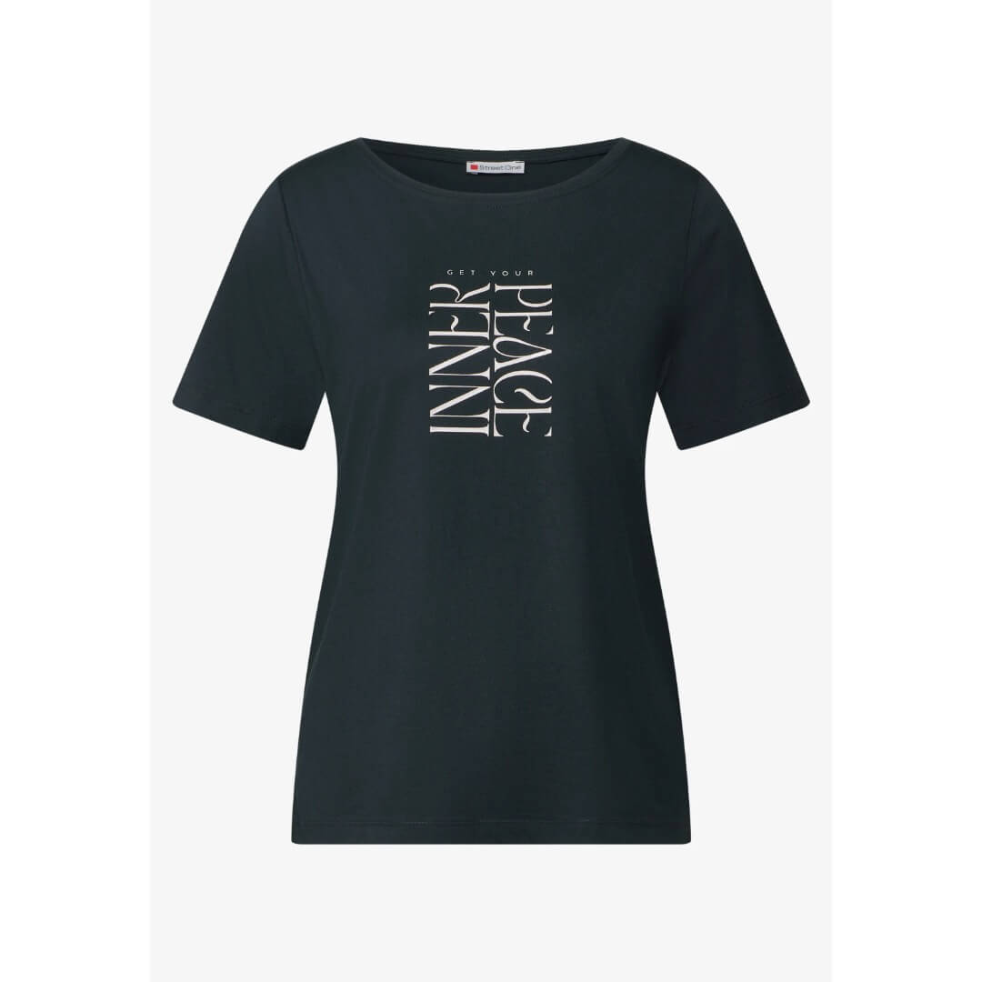 Street One t-paita modaali, tummanvihreä - Moment.fi