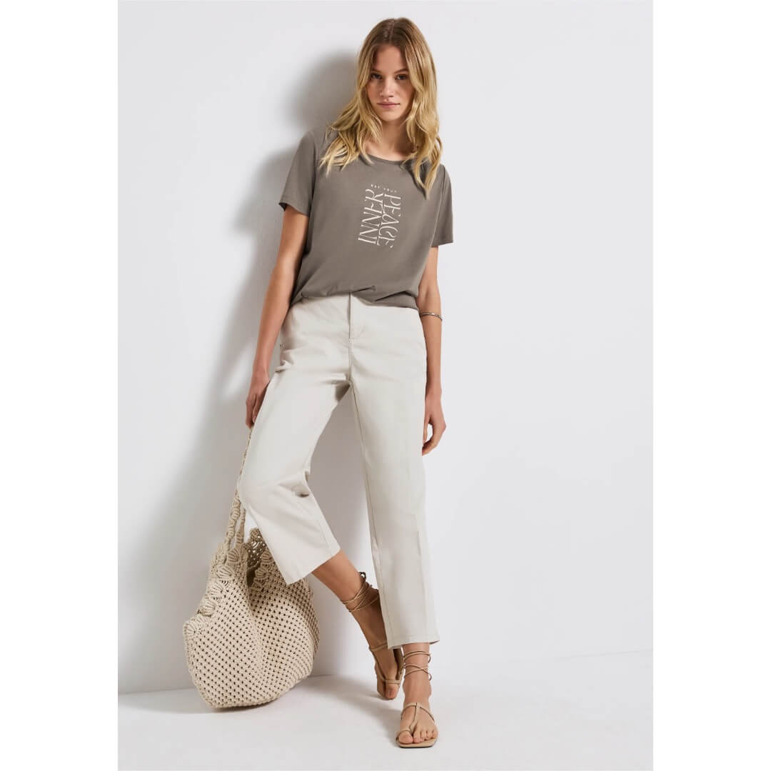 Street One t-paita modaali, beige - Moment.fi