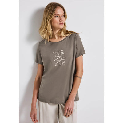 Street One t-paita modaali, beige - Moment.fi