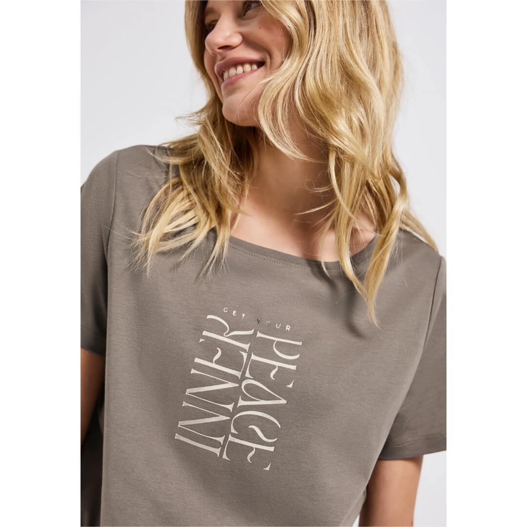 Street One t-paita modaali, beige - Moment.fi