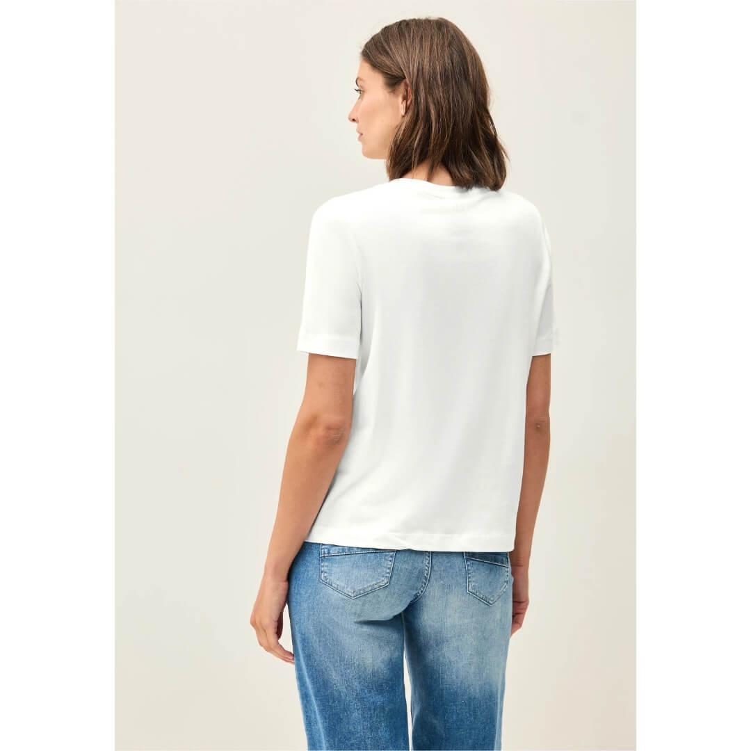 Cecil t-paita printti, valkoinen - Moment.fi