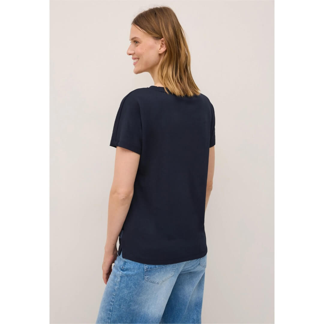 Cecil t-paita modaali, tummansininen - Moment.fi