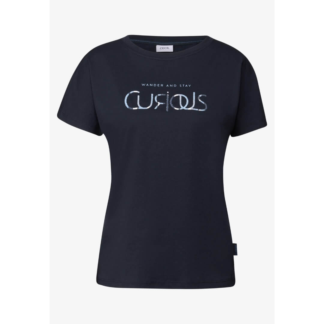 Cecil t-paita modaali, tummansininen - Moment.fi