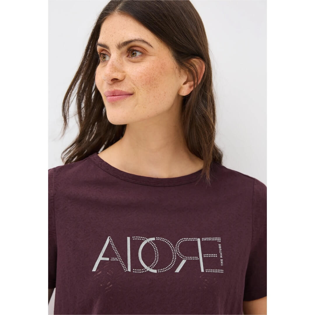 Cecil t-paita, viininpunainen - Moment.fi