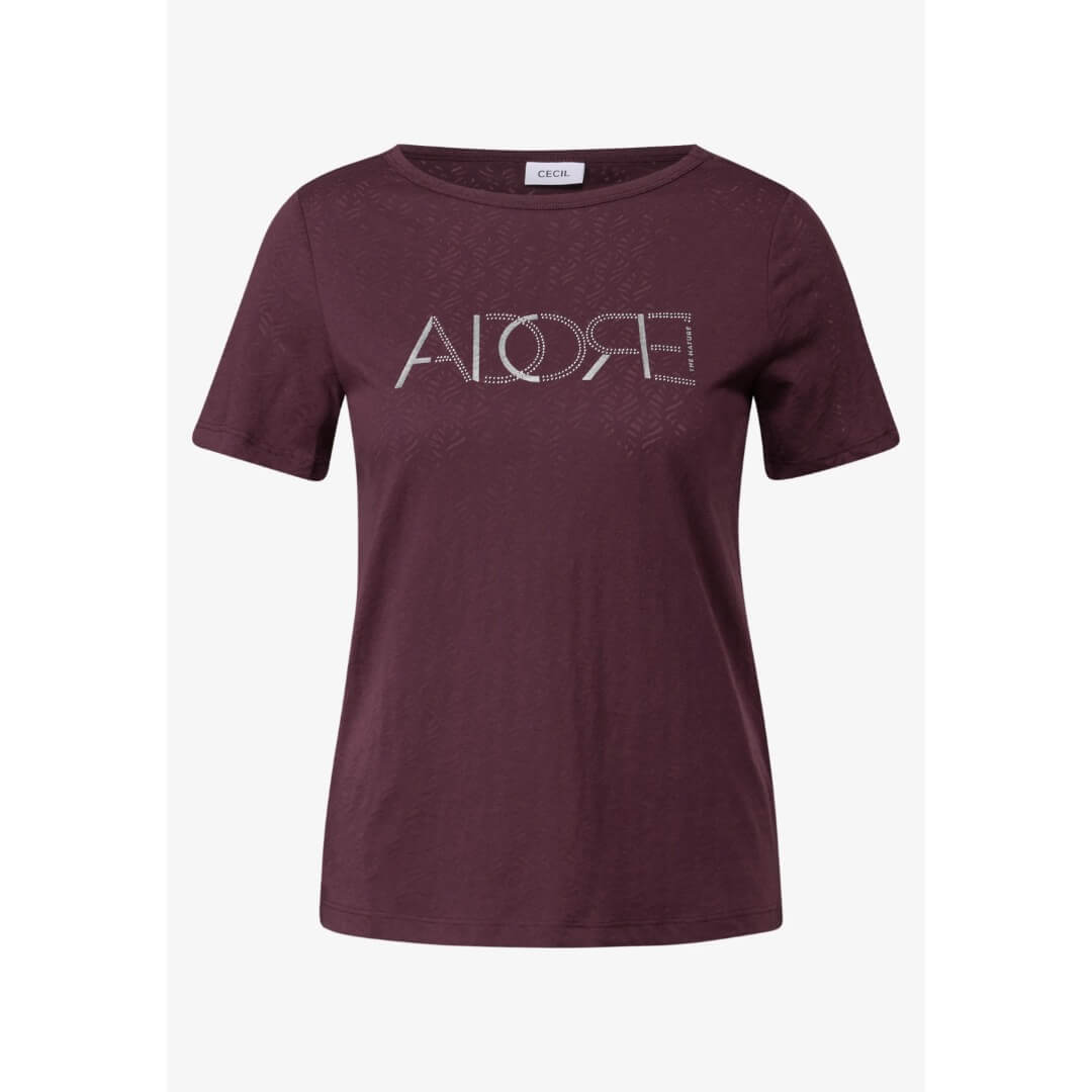 Cecil t-paita, viininpunainen - Moment.fi