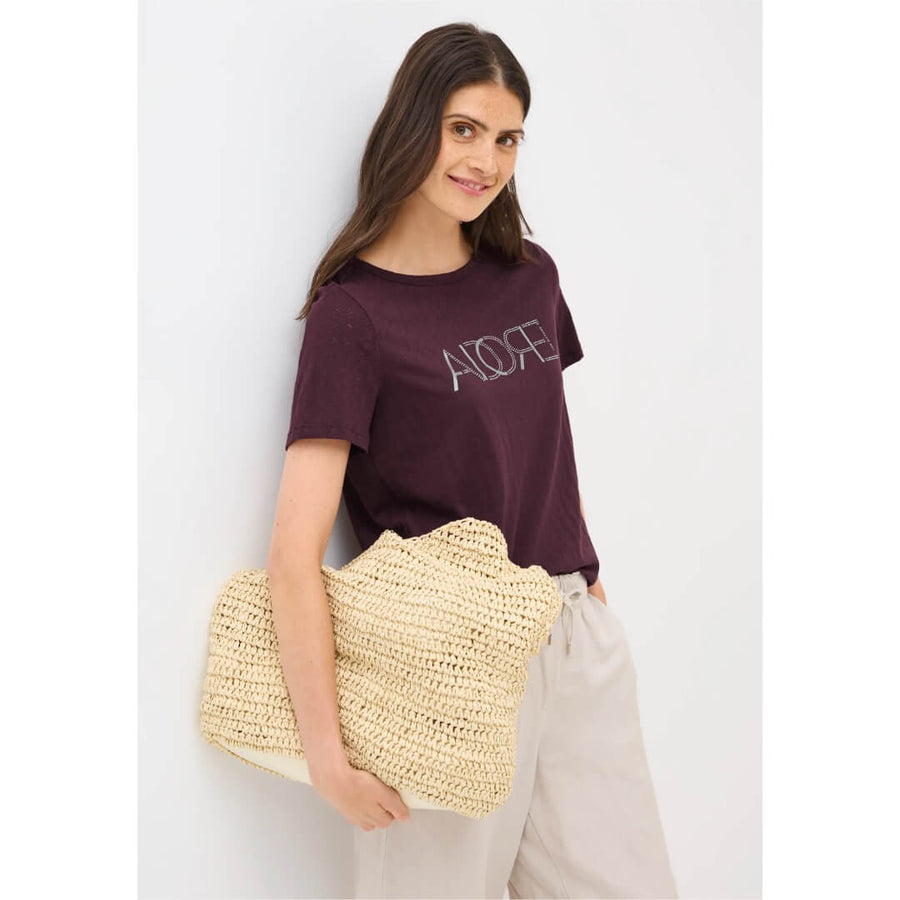 Cecil t-paita, viininpunainen - Moment.fi