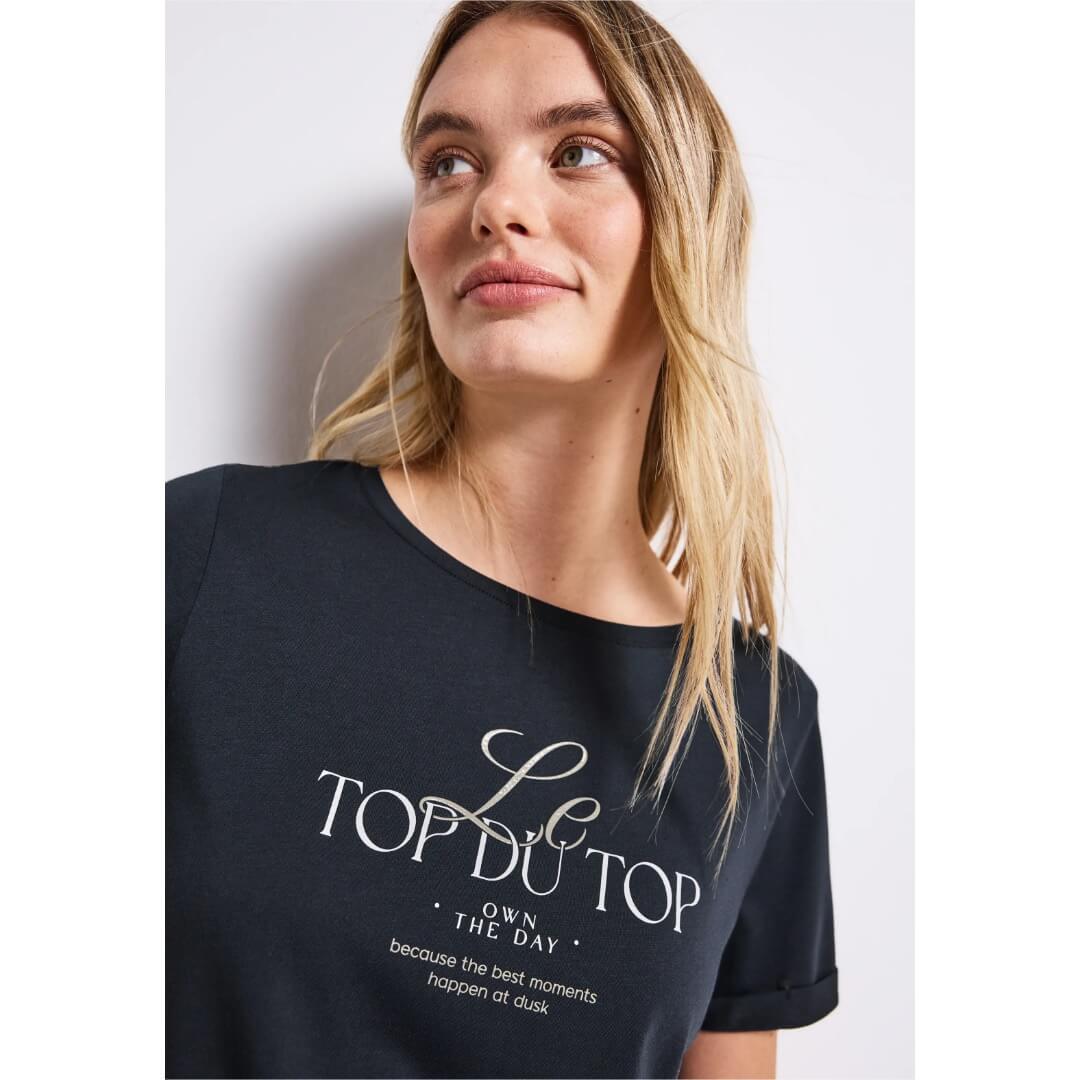 Street One t-paita modaali, Tummanvihreä - Moment.fi