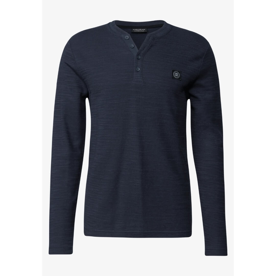 Street One trikoopaita napit, tummansininen