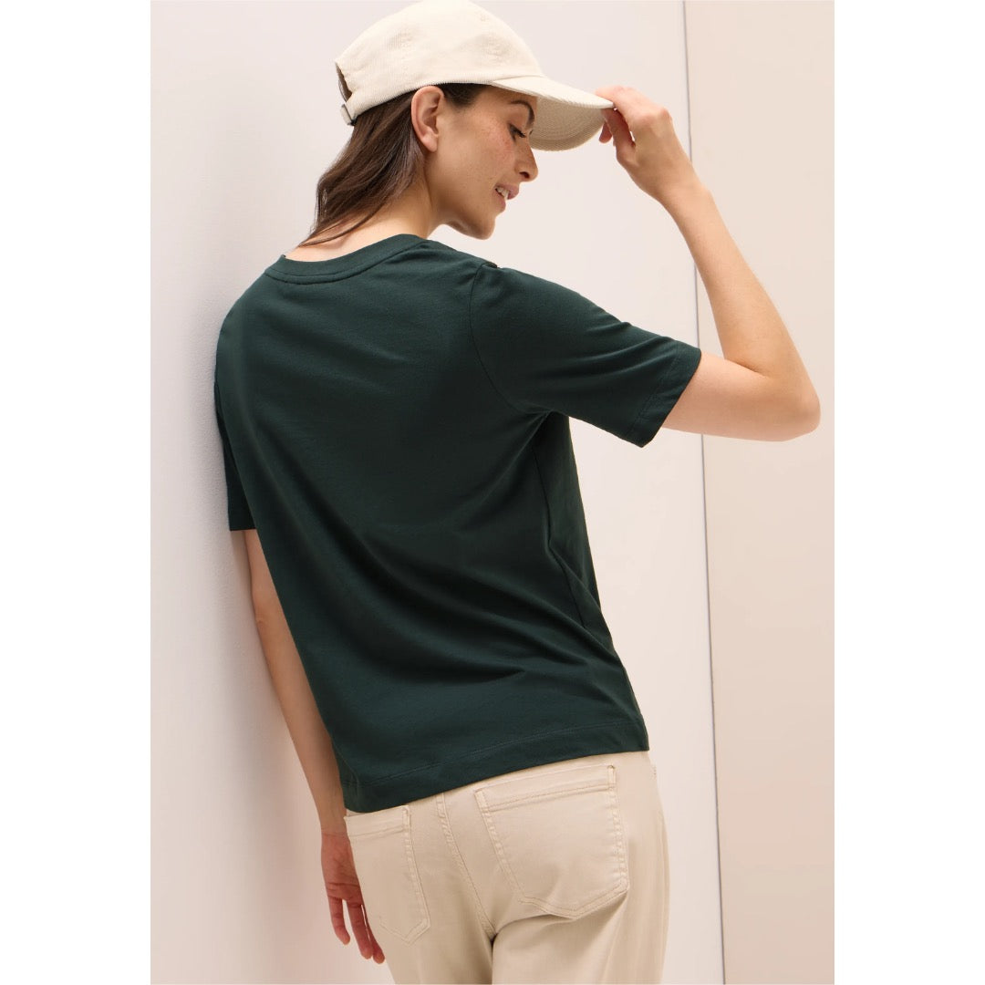 Cecil t-paita printillä, tummanvihreä - Moment.fi