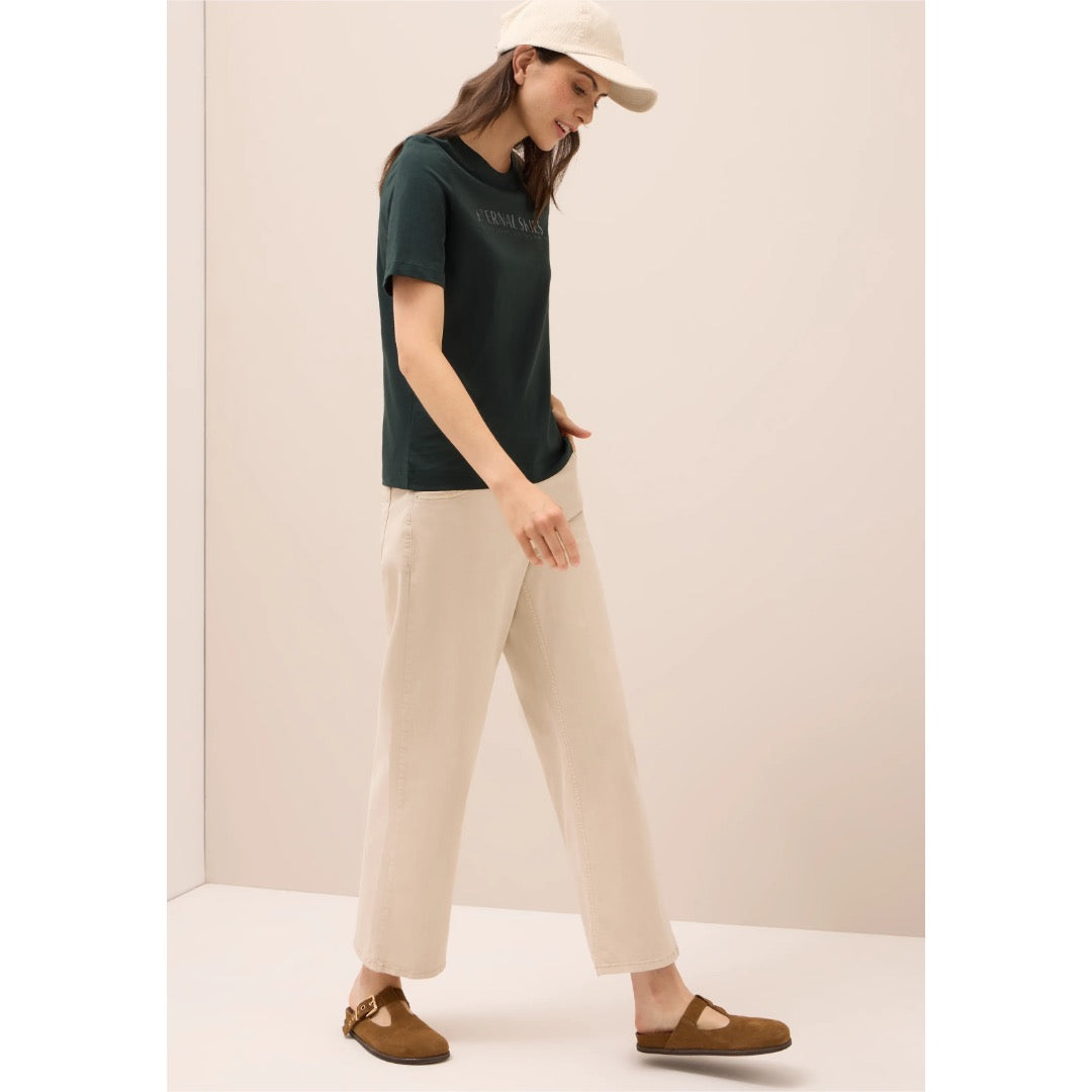 Cecil t-paita printillä, tummanvihreä - Moment.fi