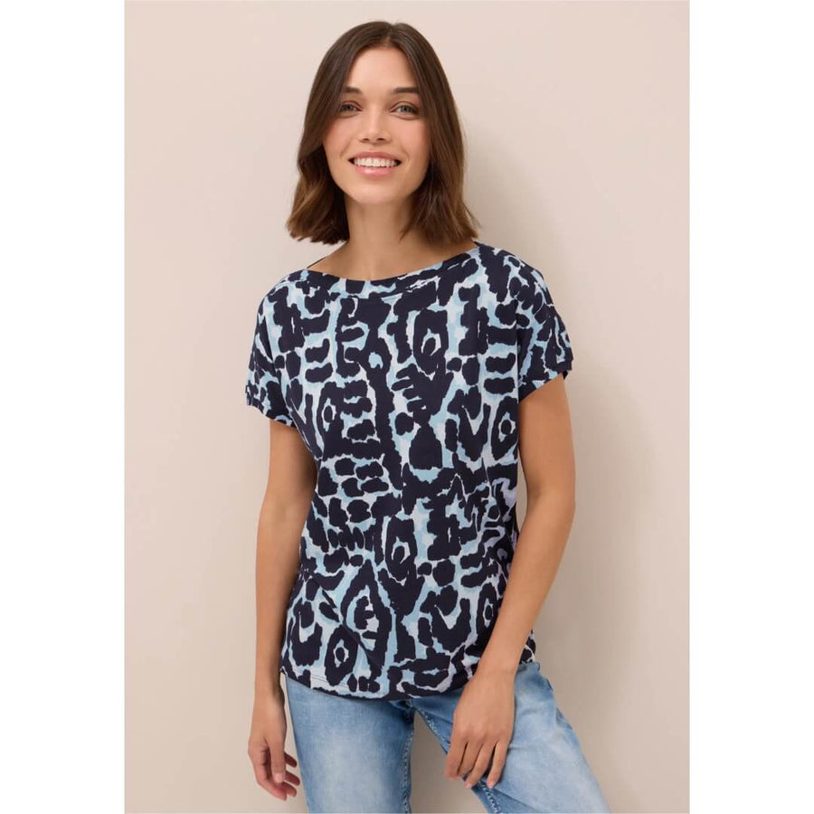 Cecil kuosipaita modaali, sininen - Moment.fi