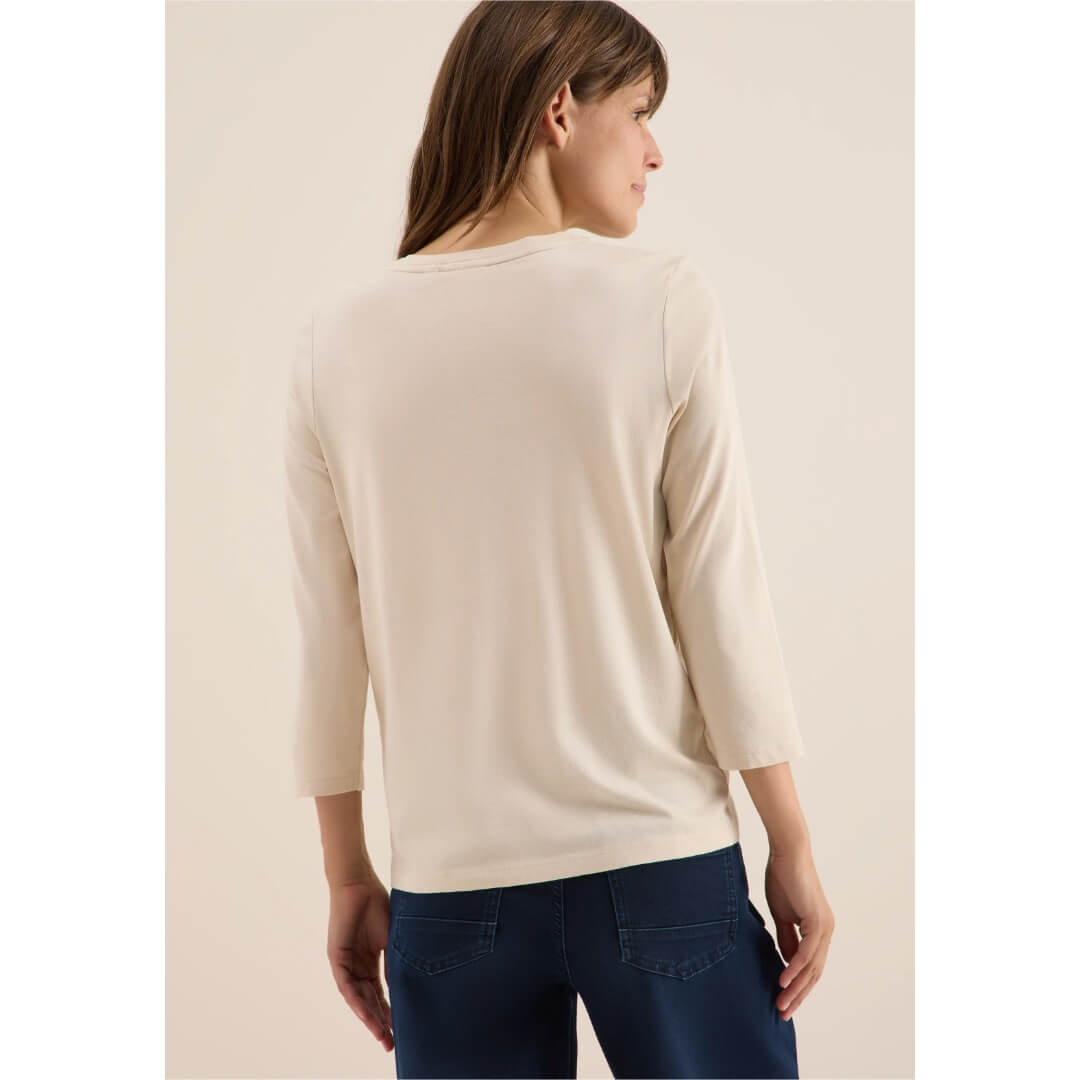 Street One trikoopaita 3/4, beige - Moment.fi
