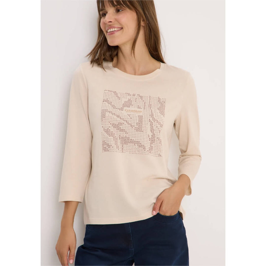 Street One trikoopaita 3/4, beige - Moment.fi