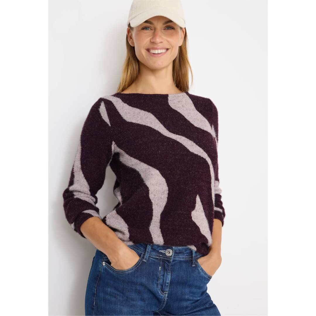 Cecil kuosineule, tummaluumu - Moment.fi