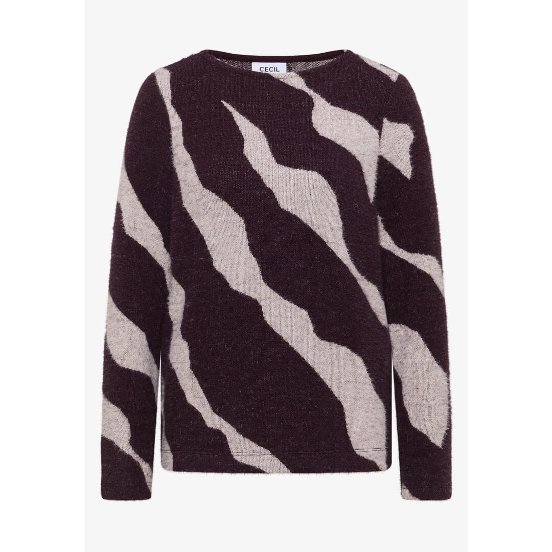 Cecil kuosineule, tummaluumu - Moment.fi