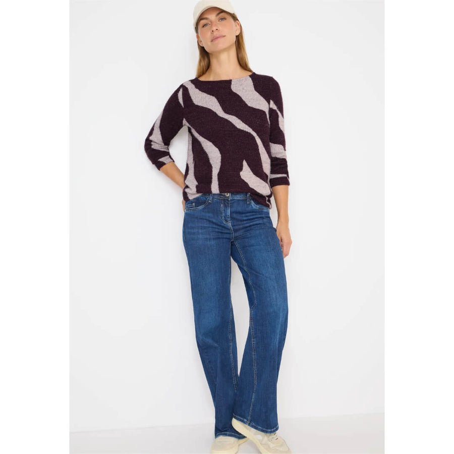 Cecil kuosineule, tummaluumu - Moment.fi