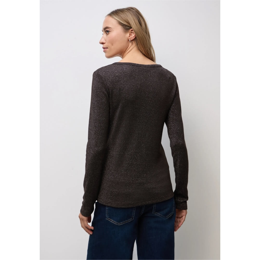 Street One glitterpaita, tumminruskea - Moment.fi